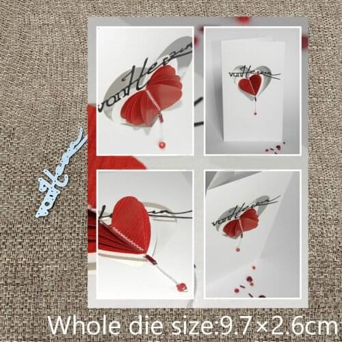 New Design Craft Metal Cutting Die cut dies German from my heart letters scrapbook Album Paper Card Craft Embossing die cuts