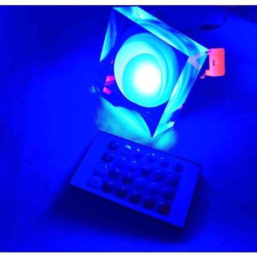 2Stück 6W rgb LED Einbauleuchte square verstellbarer Spot Deckenlampe 95-265 V LED-Schrankleuchte