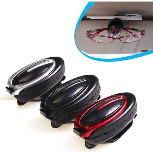 New Design Car Glasses Clips 3 Colors Vehicle Ticket Card Clamp Fashion Automobiles Sun Visor Sunglasses Fastener Clip Supplies