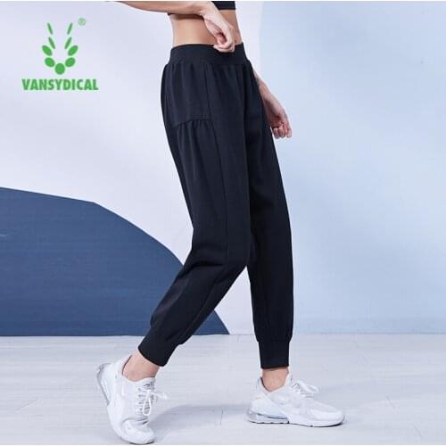 VANSYDICAL Winter Joggers Women Thickening Solid Loose Running Sport Pants for Gym Female Training Fitness Workout Trousers