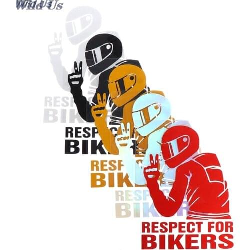 2pcs/1pc Respect Biker Sticker For On Car Motorcycle Vinyl 3D Stickers Motorcycle Vinyl 3D Stickers And Decals 15x11CM