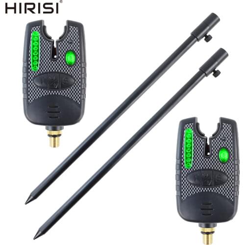 2 x Carp Fishing Bite Alarm with 2 Bank Stick Carp Fishing Tackle