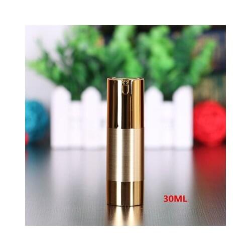 30ml gold UV airless bottle gold pump lotion emulsion serum hyaluronic toner ANTI SUNSHINE essence skin care packin