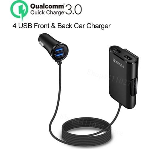 4 Ports QC 3.0 Fast USB Car Charger Accessories stickers for Renault megane 2 clio 1 3 4 duster koleos sport scenic kadjar sport