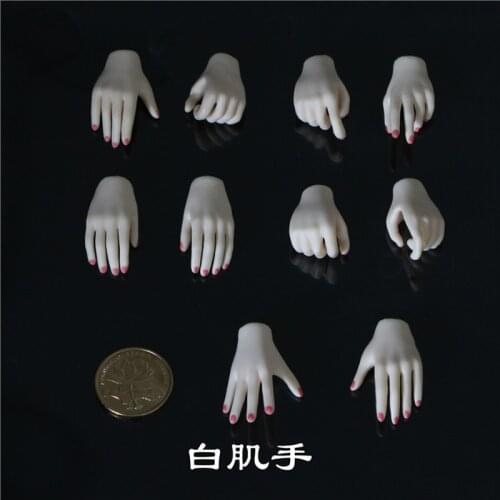 5pairs/set Female Action Figures Hand Types for JO PH Bodies Figures Suntan Pale Pink Black