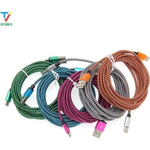 500pcs/lot 1/2/3M Serpentine Braided Data cable Type-c micro usb 5pin 8pin data Cable for Xiaomi Samsung iphone Wholesale cheap