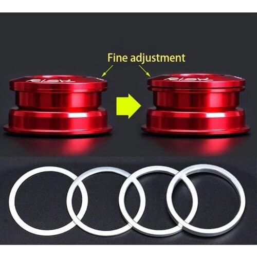 6PCs/Set 0.3/1/2/3mm Aluminium Alloy Spacer Bicycle Headset Washer Bike Fork Gap Adjusting Washer Dust Cover Cycling Accessory