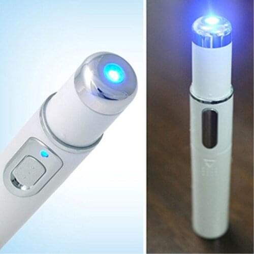 Acne Laser Pen Portable Wrinkle Removal Machine Durable Soft Scar Remover Device Blue Light Therapy Pen Massage Relax