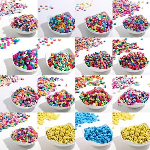 10mm Round Eye/Butterfly/Smiling Face Beads Polymer Clay Spacer Beaded for Making DIY Necklace Bracelet Jewelry Accesories 40pcs