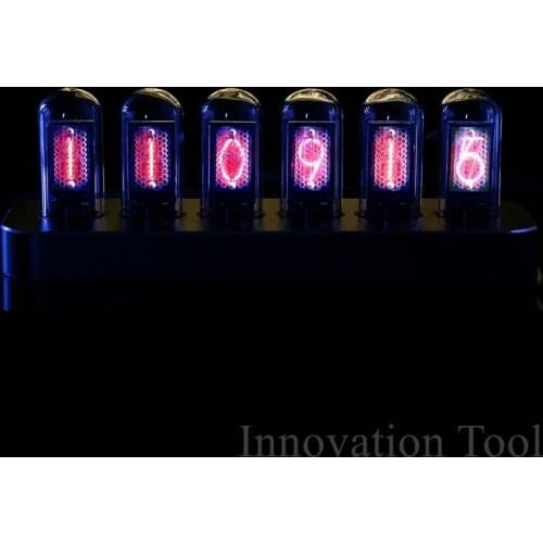 Elekstube IPS Nixie Tube Clock Electronic Calendar Digital Photo Album 6 Bit LCD Screen Time Display Retro Desk Decoration Gift