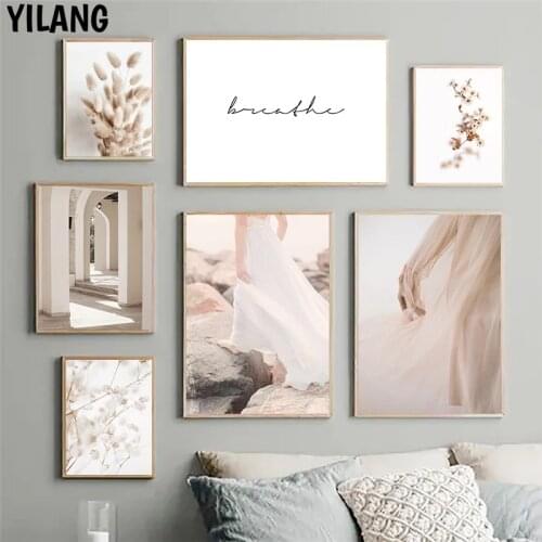 Nordic Flower Canvas Painting Scandinavian Wall Art Figure Grass Poster And Print Modern Art Picture Home Decor For Living Room