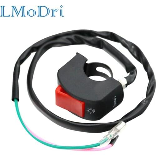 LMoDri ON/OFF Button Connector Push Button Switch Motorcycle Handlebar Switches Bullet Connector Motorbike Accessories