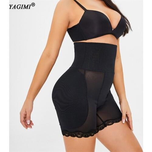 YAGIMI Women Butt Lifter Body Shaper Hip Padded Plus Size High Waist Body Curve Shaper Tummy Belly Control Shapewear