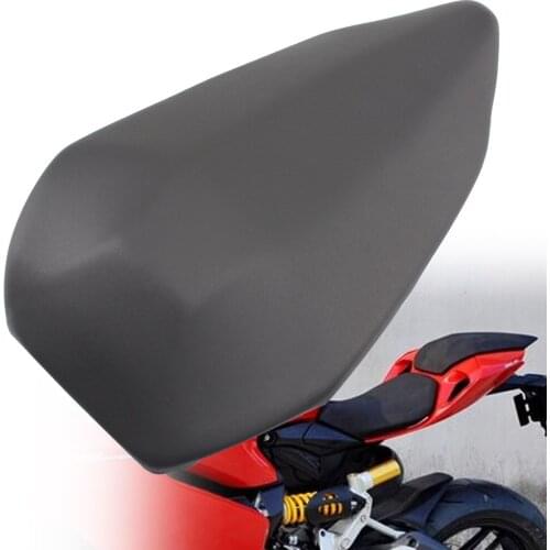 Motorcycle Leather Rear Passenger Seat Pillion Pad Cushion For Ducati 899 1199 2012 2013 2014 Models motorbike parts