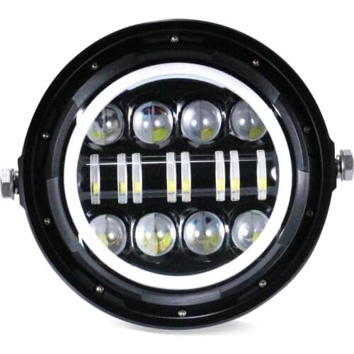 Motorcycle Headligh Headlamp Hi/Lo beam DRL 7.5inch LED Head Light Lamp For For Harley Honda Yamaha BMW Kawasaki Cruiser Chopper