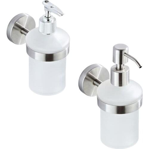 200ml Stainless Steel Wall Mounted Soap Dispenser Bathroom Manual Press Pump