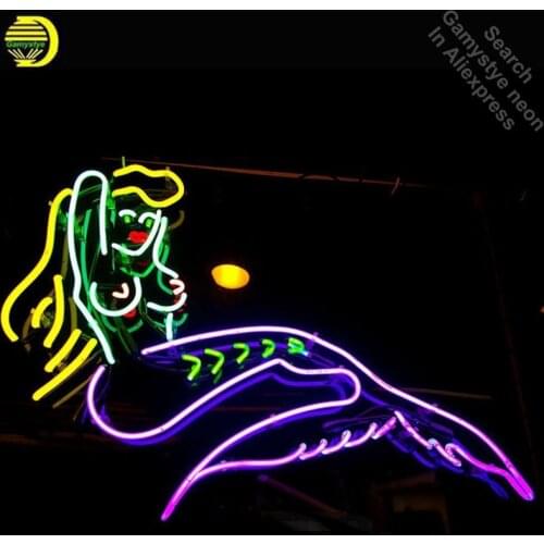 Neon Sign for Mermaid Sea Maid Neon Tube Sign commercial Light handcraft Lamp Store Displays eye Catch neon light sign