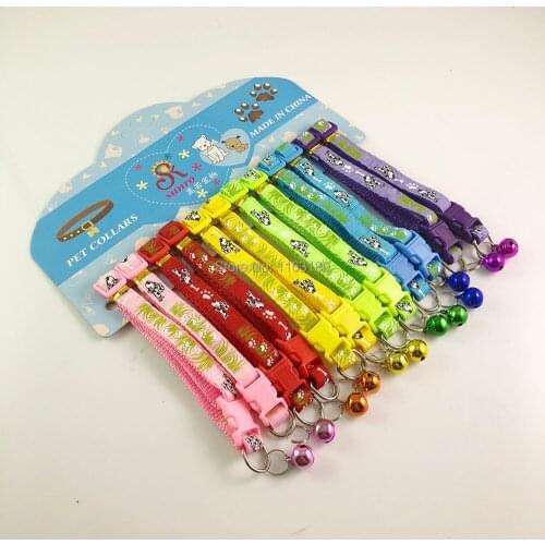 1000 pcs/lot Nylon Pet Collar Nylon Pet Dog Puppy Cat Collars Adjustable Pet Neck Chain Free Shipping