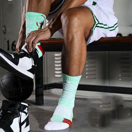 New Basketball Socks Mens Professional Sports Socks Elastic Thickening Towel High Cotton Socks Elite