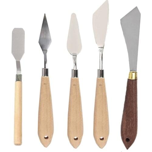 Palette Oil Mix Pigment Student Art Draw Paint Tool Scrape Scraper Knife Spatula Drawer watercolor Painter Texture Artist