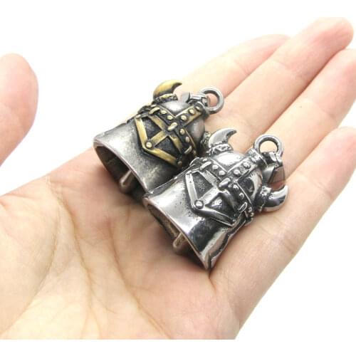 Hot Biker Anchor Bell Pendant 316 Stainless Steel Cool Cross Mens Bell Pendant