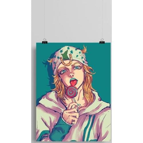 Johnny Joestar STEEL BALL RUN SBR anime Canvas poster Painting wall Art decor Living room Bedroom Study Home Decoration Prints