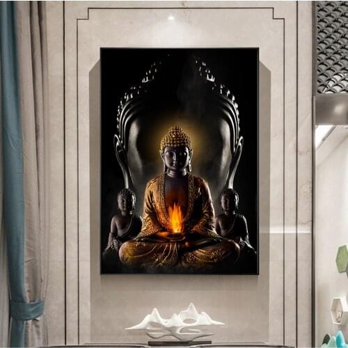 Modern Buddha God Buddha Wall Art Canvas Paintings Posters and Prints Wall Art Picture for Living Room Home Decoration