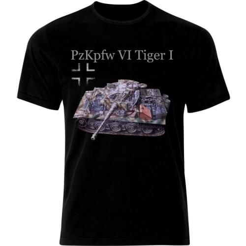 WWII Wehrmacht PzKpfw 6 Tiger 1 Tank Panzer Armure Army War T-Shirt. Summer Cotton Short Sleeve O-Neck Mens T Shirt New S-3XL