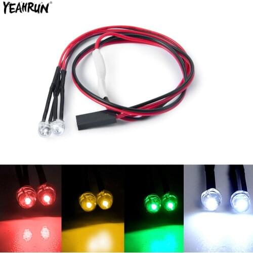 YEAHRUN 4.5mm RC Truck Drift Car Roof Light LED Night Spotlight Headlights For 1/10 Axial SCX10 90046 TRX4 Tamiya CC01 D90
