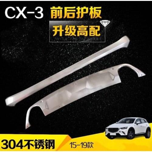 For Mazda CX-3 cx3 2017--2019 Stainless steel front and rear Bumper Protector Skid Plate cover fit Car styling