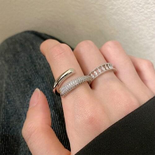 Korean New Exquisite Fashion Simple Index Finger Ring Temperament Versatile Opening Adjustable Ring Female Jewelry