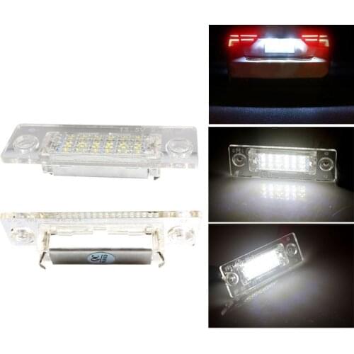 1 Pair LED License Number Plate Light Lamps For VW Transporter T5 T6 Passat B6 3C B5.5 Caddy 3 Golf 4 Jetta 5 Syncro 5 Touran