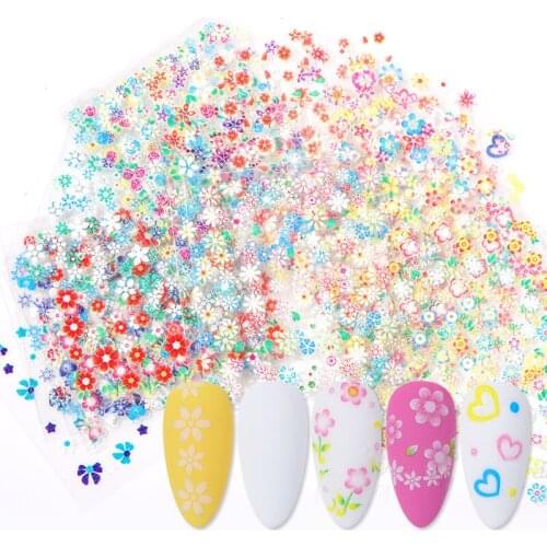 10/30Pcs Mixed Nail Art Sticker Set Butterfly/Flower Nail Art Transfer Stickers Decal Manicure DIY Decoration