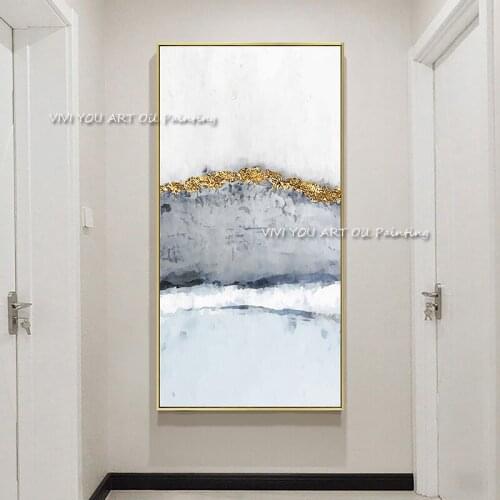 100% Hand Painted Wall art Picture Abstract landscape ocean oil painting handmade for Living room bedroom home decor Artwork