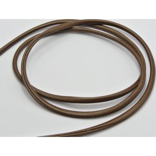 32.8 Feet Brown Flat Soft Synthetic Leather Jewelry Cord 4X2mm