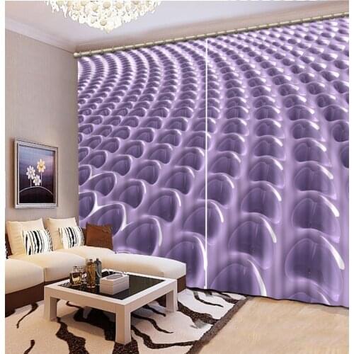 3D Curtain 3D Blackout Curtains For Living Room Bedding Room Purple Porous Home Decor Tapestry Wall Carpet Drapes Cortinas