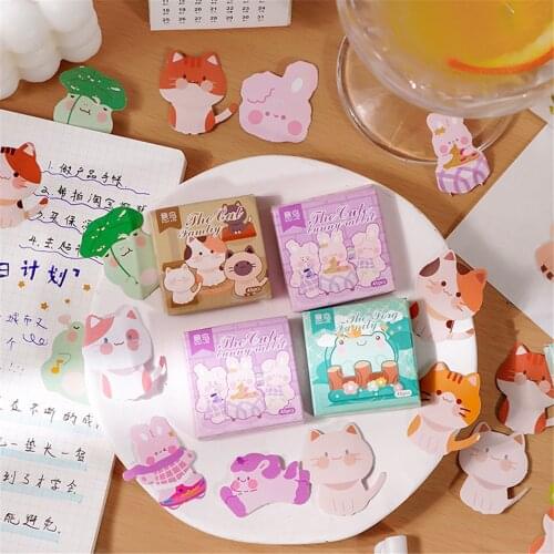 45pcs Cartoon Animal Family Stickers Rabbit Paintings Stationery Stickers Book Scrapbooking Cute Journaling Decor Sticker