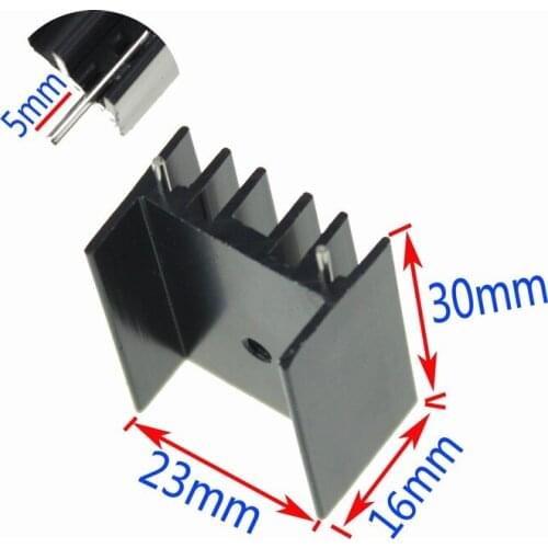 5 Pieces/lot 30x23x16mm Radiator with Needle Aluminum Cooler Heatsink For MTDA7294L298 IC