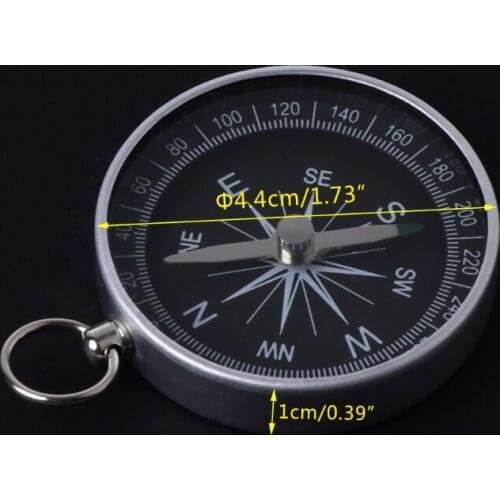 Mini Keychain Aluminum Compass Camping Wild Survival Travel Hiking Navigation X7JD