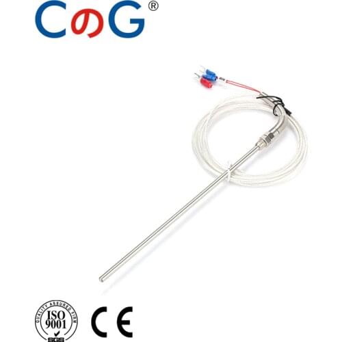CG WZPT-03 PT100 2M M8 Type With 2m Wire Cable 50mm 100mm 150mm 200mm Probe Thermocouple Temperature Sensor for Temp Controller