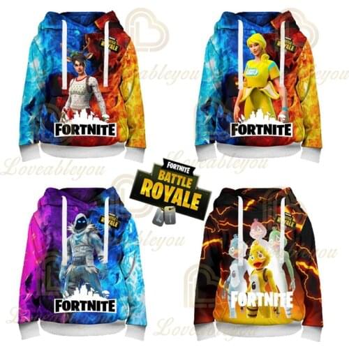 Boys Girls Cartoon Hoodie Fortnite 3 To 14 Years Spike Victory Kids Sweatshirt Battle Royale 3D Print Jacket Tops Teen Clothes