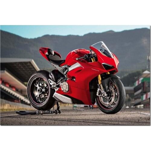 Ducati Panigale V4 S Motorcycle Photo Wall Art Poster Canvas Painting Wall Pictures for Living Room Decor
