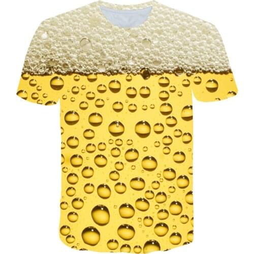 T-shirt beer man Funny Novelty T-shirt man friends gathering Beer bubbles summer Unisex Outfit Clothing Fitness clothes specials