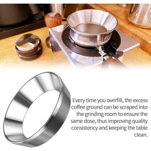 51/54/58mm Magnetic Coffee Ring Aluminum Espresso Dosing Ring Espresso Coffee Grinder Dosing Ring Funnel Coffeeware