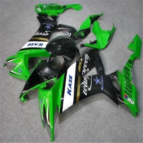 Custom Injection Fairing Kit For Kawasaki Ninja ZX10R 2008 2009 2010 green black Motorcycle Fairings Ninja ZX 10R 08-10 Fairing