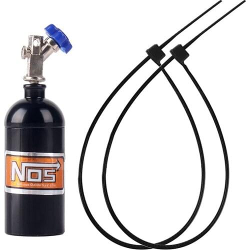 Metal Nitrogen Bottle Model Fire Extinguisher Decorations Part with Tie for 1/10 Axial SCX10 TRX4 D90 RC Car Accessories