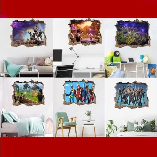 Fortress Night Fortnites Wall Stickers Environmentally Friendly PVC Wall Decoration Bedroom Home Decoration Stickers Poster Gift