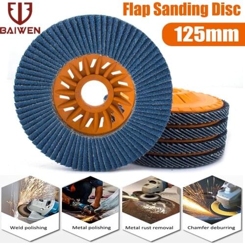 2-10PCS Flap Discs 125mm Sanding Grinding Wheel 60 Grit Sander Blades For Angle Grinder Polishing Wood Metal and Plastic