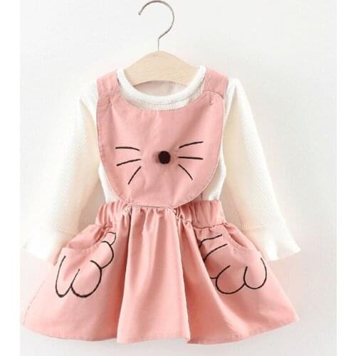 Melario Baby Girls Dress New Autumn Winter Sweet Print Flower Princess Dresses for Girl Kids Dress Newborn Baby Birthday Dress