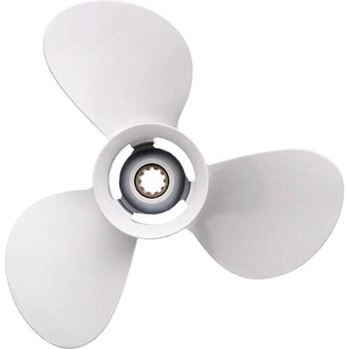 Outboard Propeller 664-45954-01-El 9-7 / 8 X 12 Suitable For Yamaha 20-30Hp Aluminum Alloy 3 Blade Black 10 Spline Tooth R Rotat